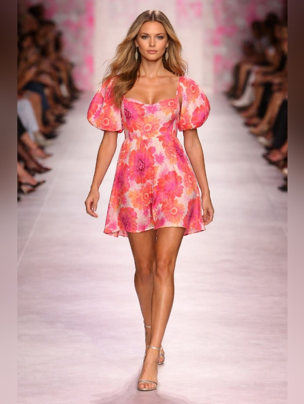 BiBi Pink & Orange Floral Sundress